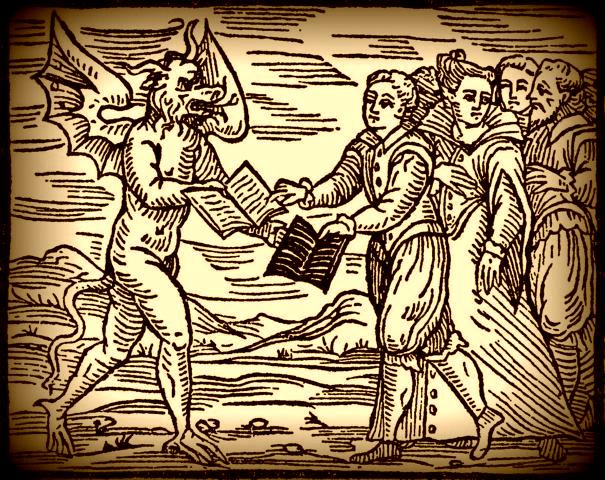 Illustration aus dem Compendium Maleficarum von F. M. Guazzo